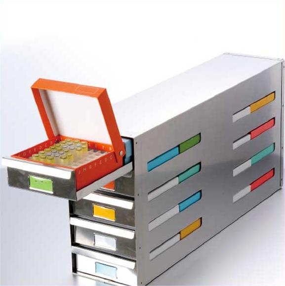 滑槽式抽屉型冻存架